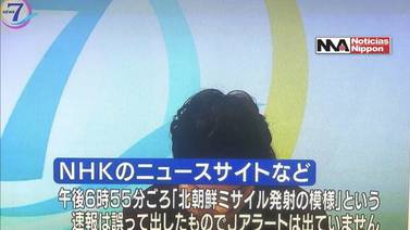Cadena NHK de Japón emite alarma falsa sobre misil norcoreano