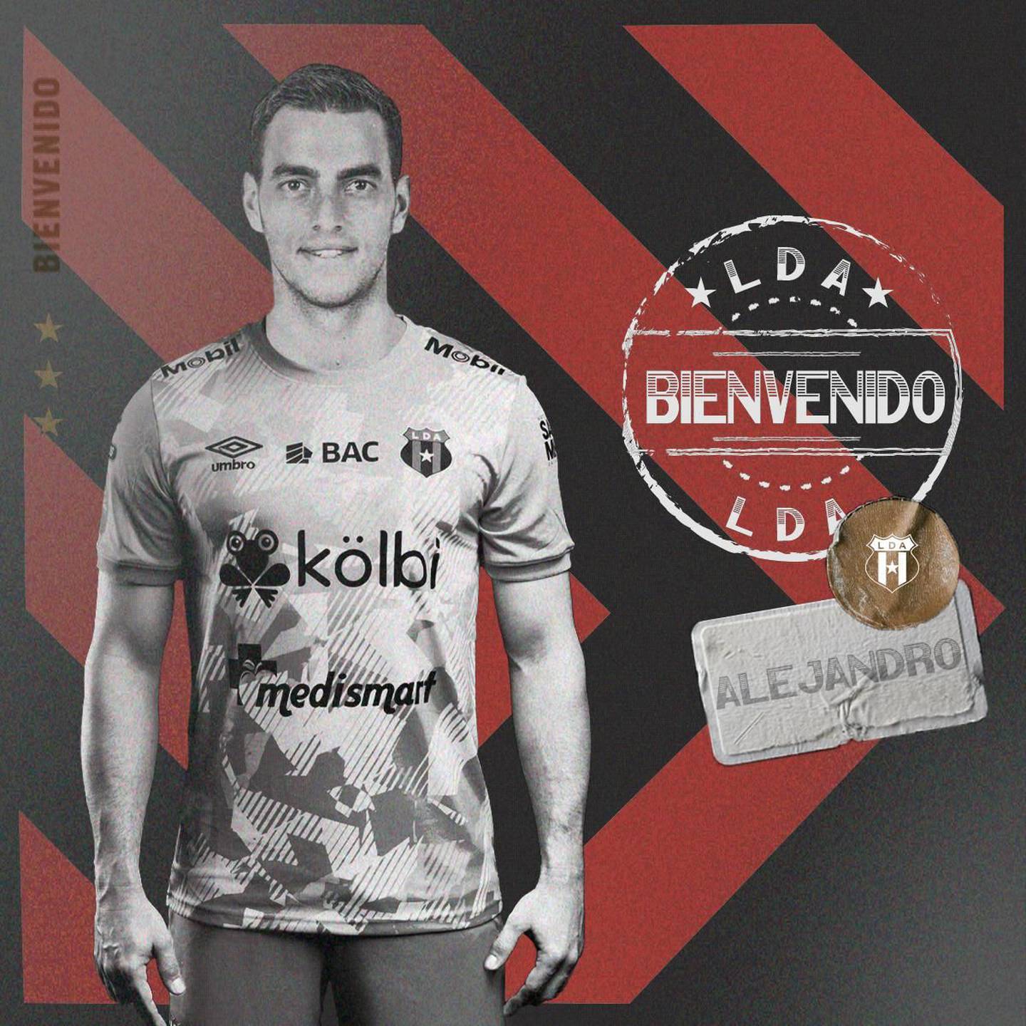 Alejandro Duarte jugará a préstamo con Liga Deportiva Alajuelense.