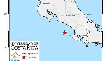 Temblor de 4,7 con epicentro frente a la costa de Dominical de Osa se sintió en varias provincias