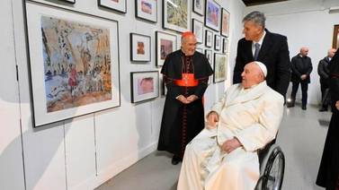 El papa Francisco visitó la Bienal de Venecia, es el primer pontífice en la historia en hacerlo
