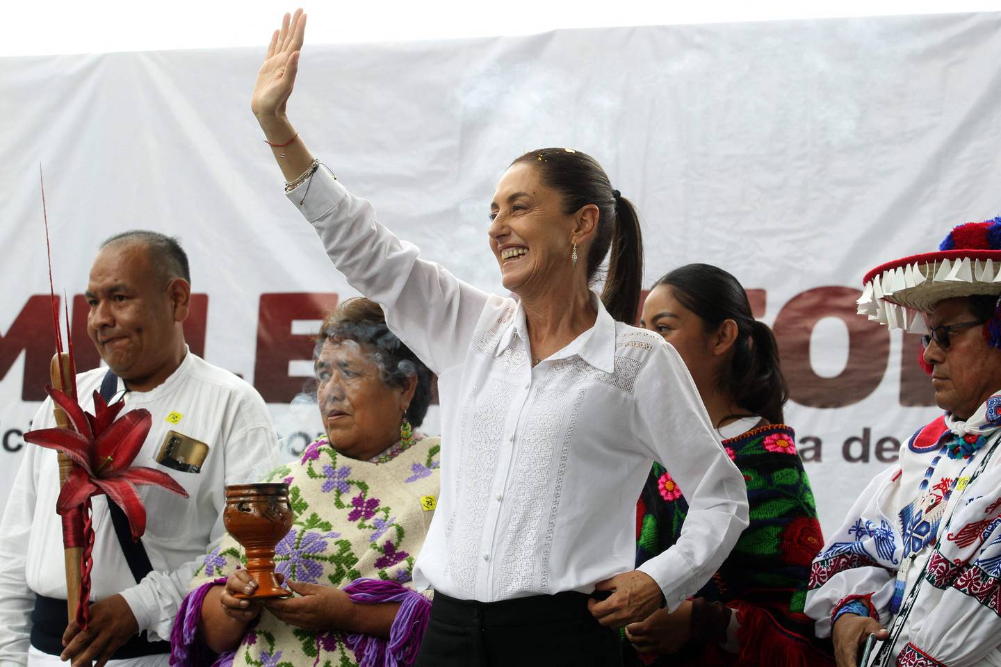 Claudia Sheinbaum, candidata del partido Morena, forma parte de una coalición que pretende llegar a la presidencia de México. Ella es la favorita en las encuestas.