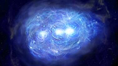 Telescopios divisan tres galaxias primitivas que se unen en una sola