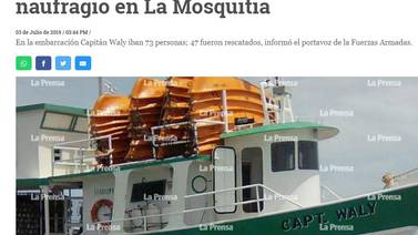 Al menos 26 muertos al naufragar un barco pesquero en el Caribe hondureño