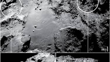 Sonda Rosetta encontró agua helada en cometa