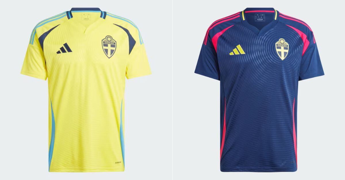 Nueva camiseta Adidas de local y visitante de Suecia, para la temporada 2024-2025.