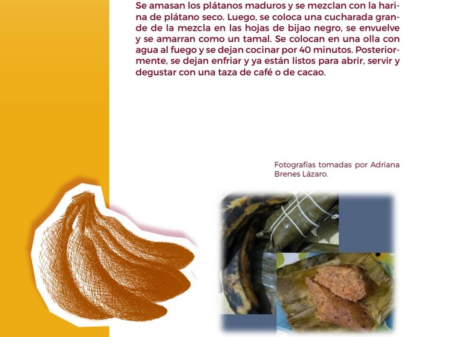 Uno de los platillos que pueden encontrarse en este documento es el biringo, receta de Adriana Brenes Lázaro, de Térraba.