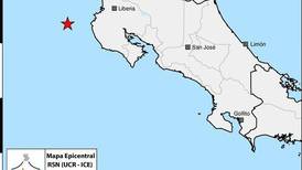 Temblor de 5,3 grados ocurre en mar Pacífico frente a costas de Guanacaste