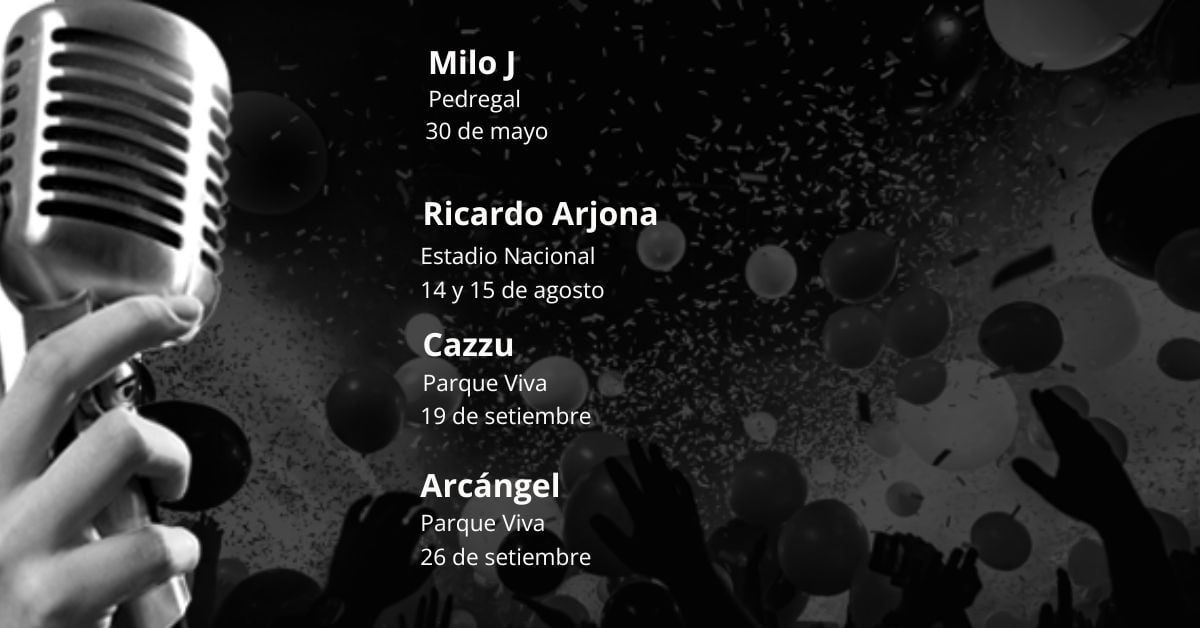 Conciertos 2026 agenda