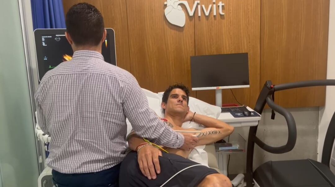Andrey Amador acudió a Vivit Salud para hacerse un chequeo y saber cómo está su corazón.