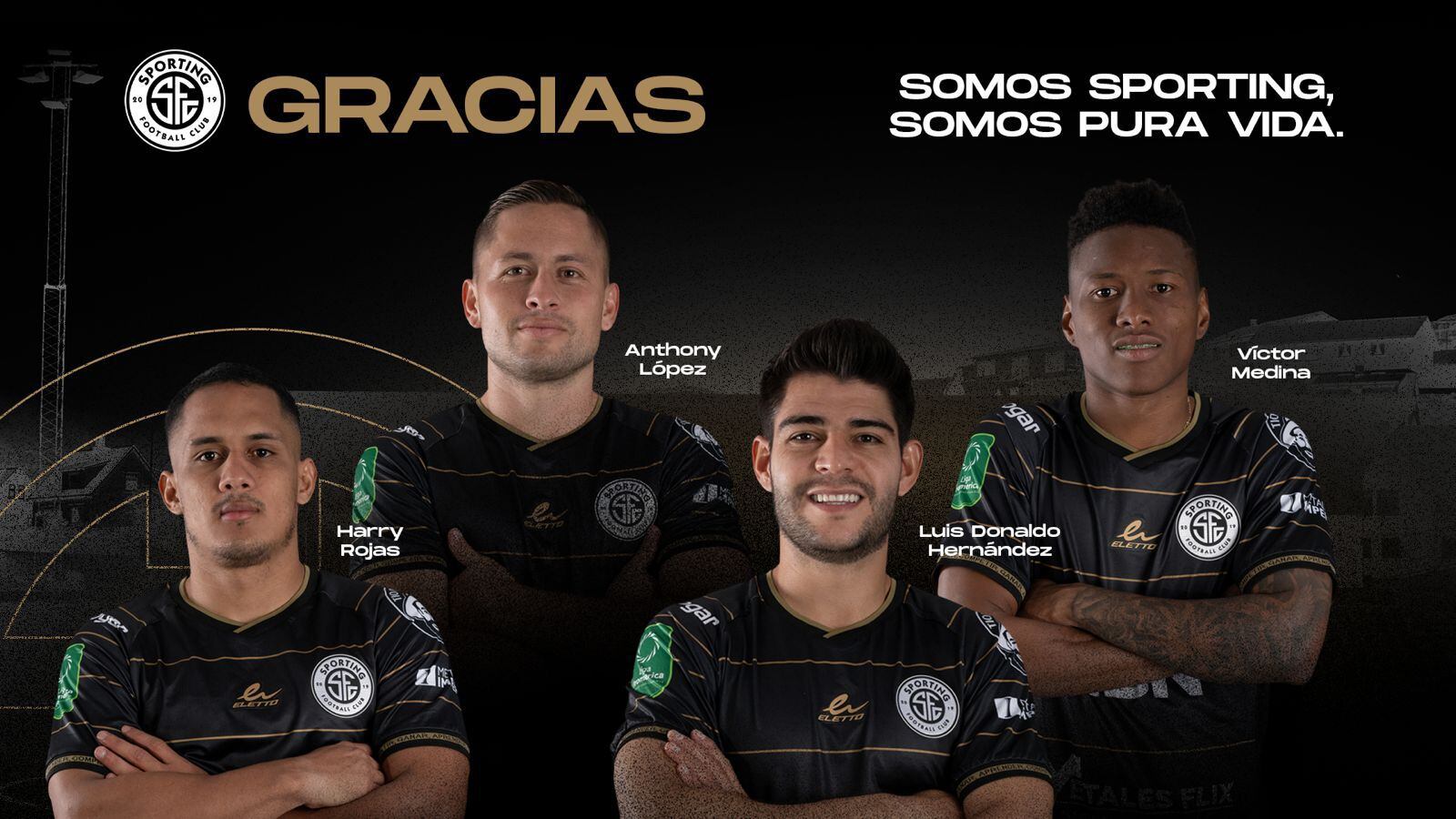 Sporting FC
Harry Rojas,, Anthony López, Luis Donaldo Hernández y Víctor Medina
Fuera del Sporting FC
10 de mayo del 2025
Cortesía Sporting FC