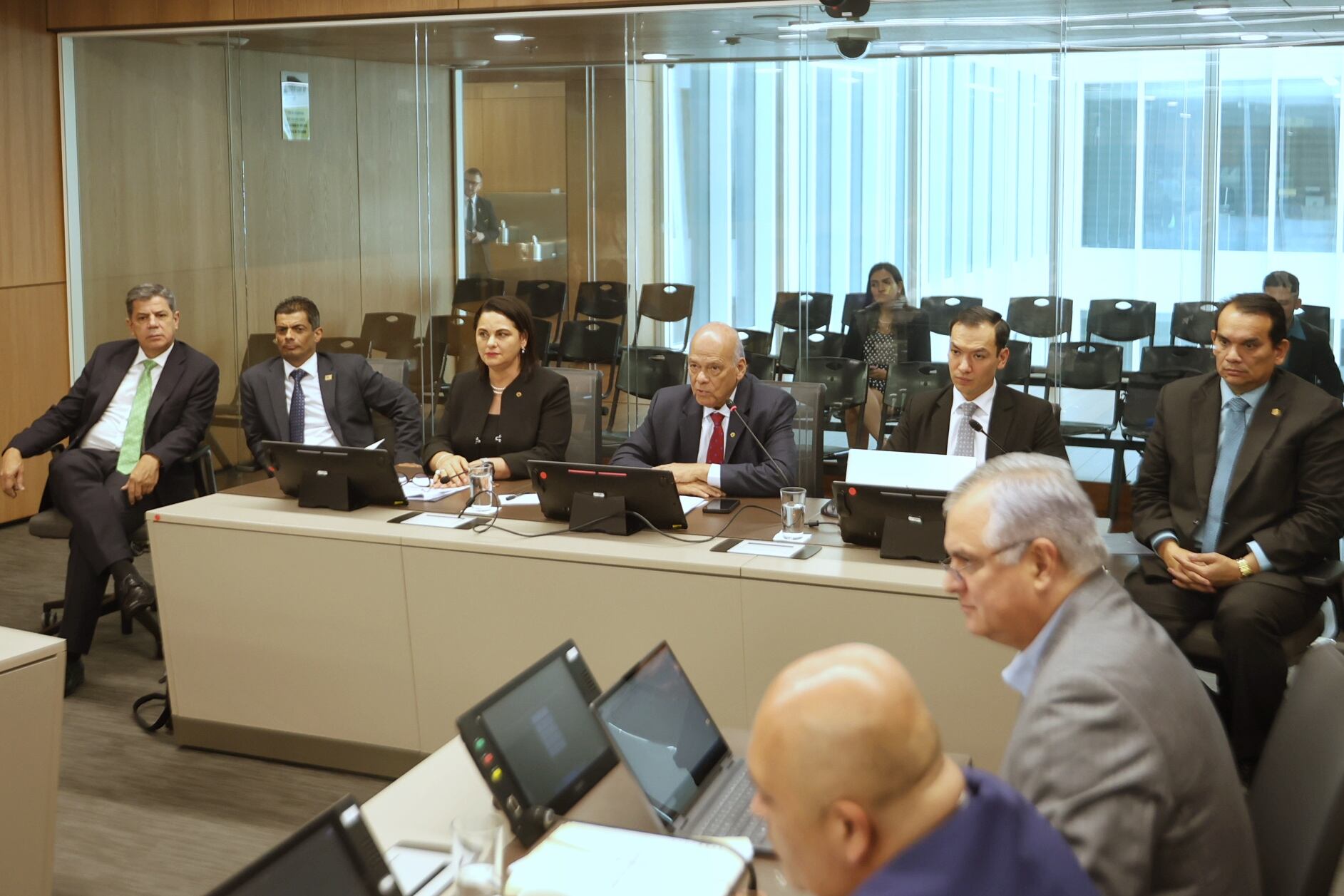 01/10/2024/ Audiencia del TSE y del Poder Judicial sobre el proyecto de Presupuesto Nacional 2025 / en la foto Orlando Aguirre, presidente del Poder Poder Judicial / Foto John Durán