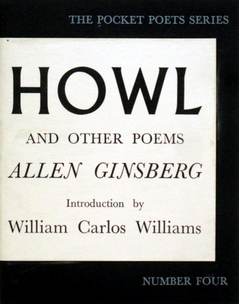 Portada de la primera edición de 'Howl' de Allen Ginsberg, sujeto de un sonado juicio por obscenidad.