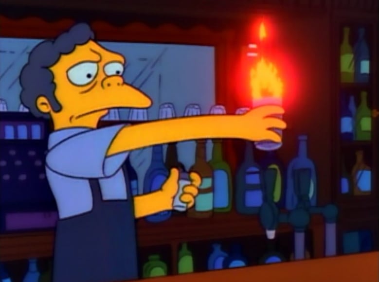 Episodio 'Llamarada Moe' de 'Los Simpson'.