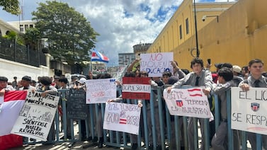 Liceo de Costa Rica: estudiantes protestan por terreno que Ejecutivo busca para Ciudad Gobierno