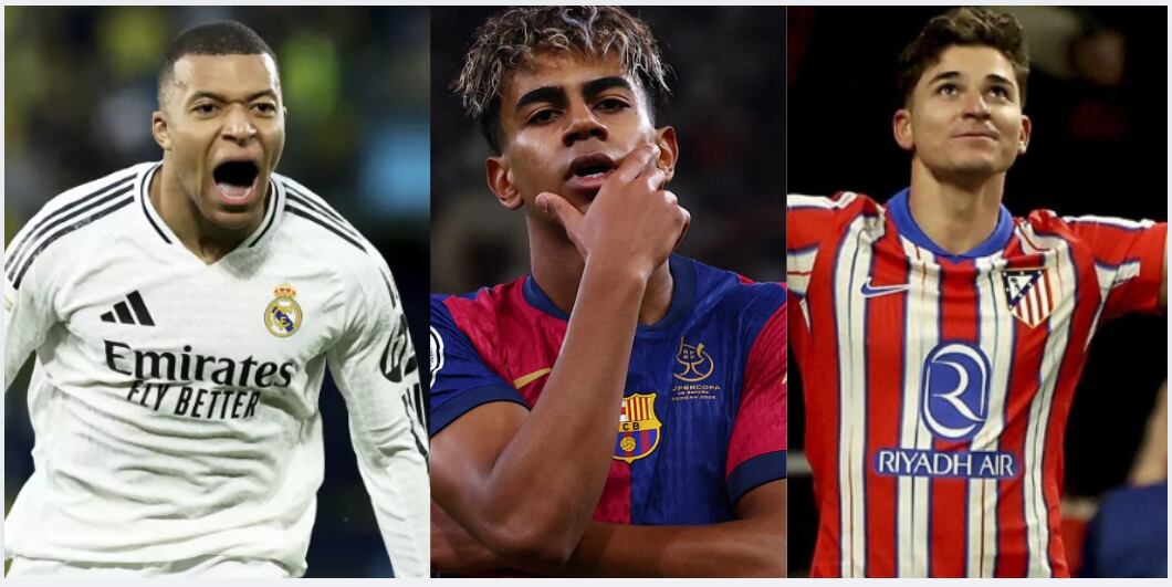 Liga Española
Kylian Mbappé
Lamine Yamal
Julián Álvarez
16 de agosto del 2025
La Nación