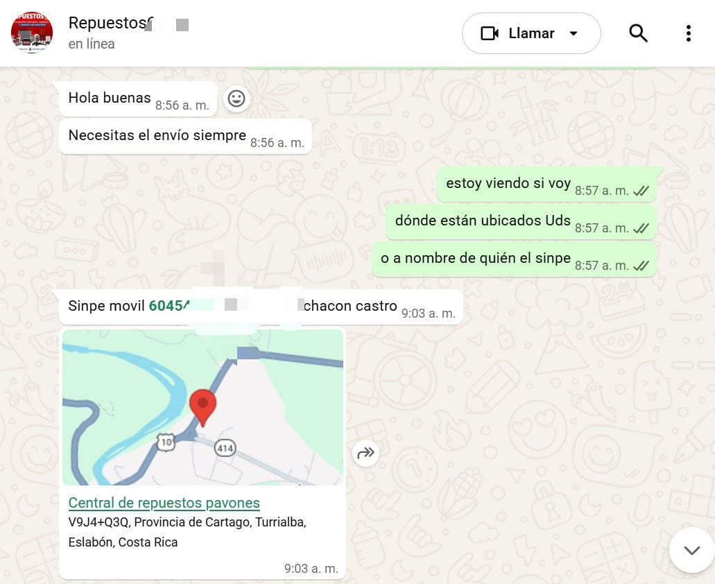 El sospechoso de estafas, quien enfrentará un juicio en el Tribunal Penal de Pavas, en mayo, asegura a las víctimas que tiene la venta de respuestos en el cantón de Turrialba.