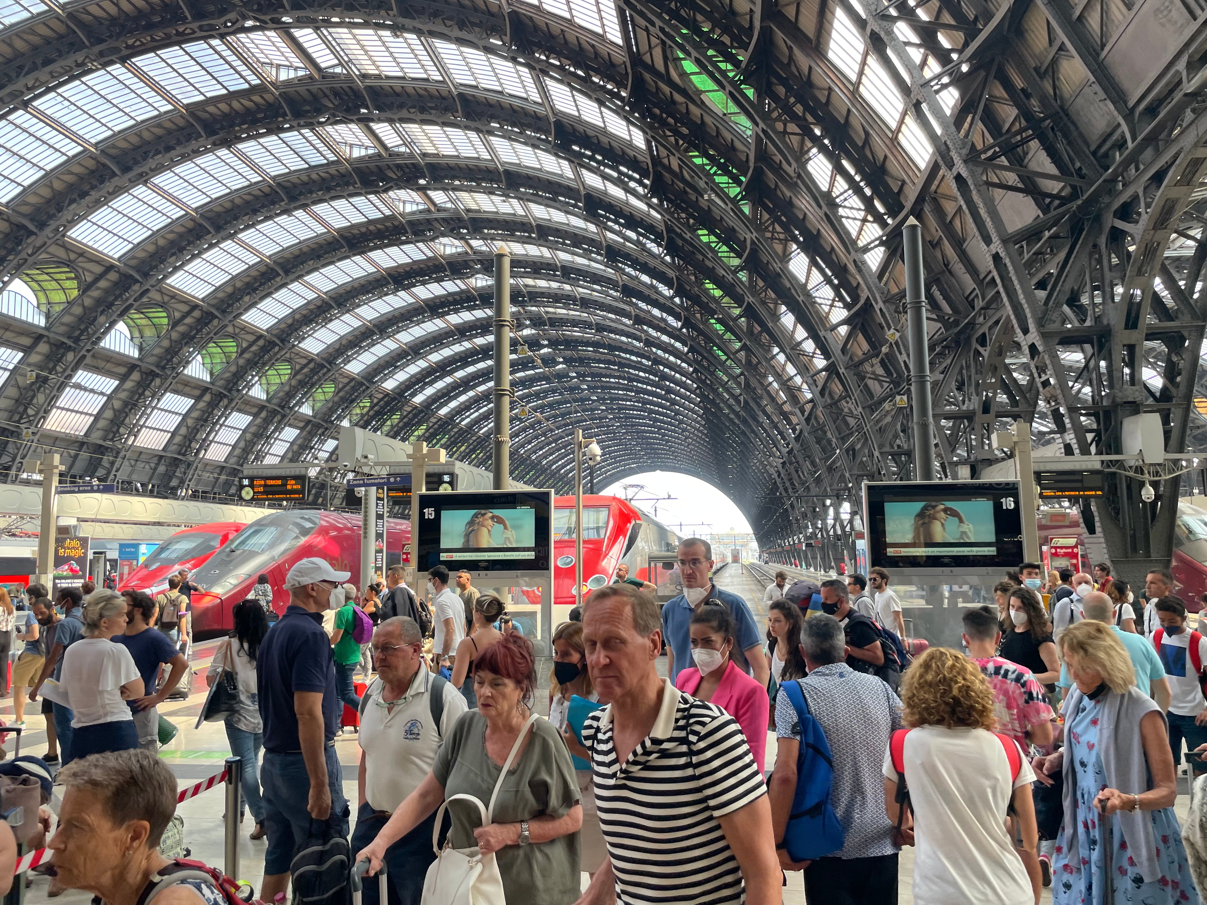 Estación central de trenes de Milán.