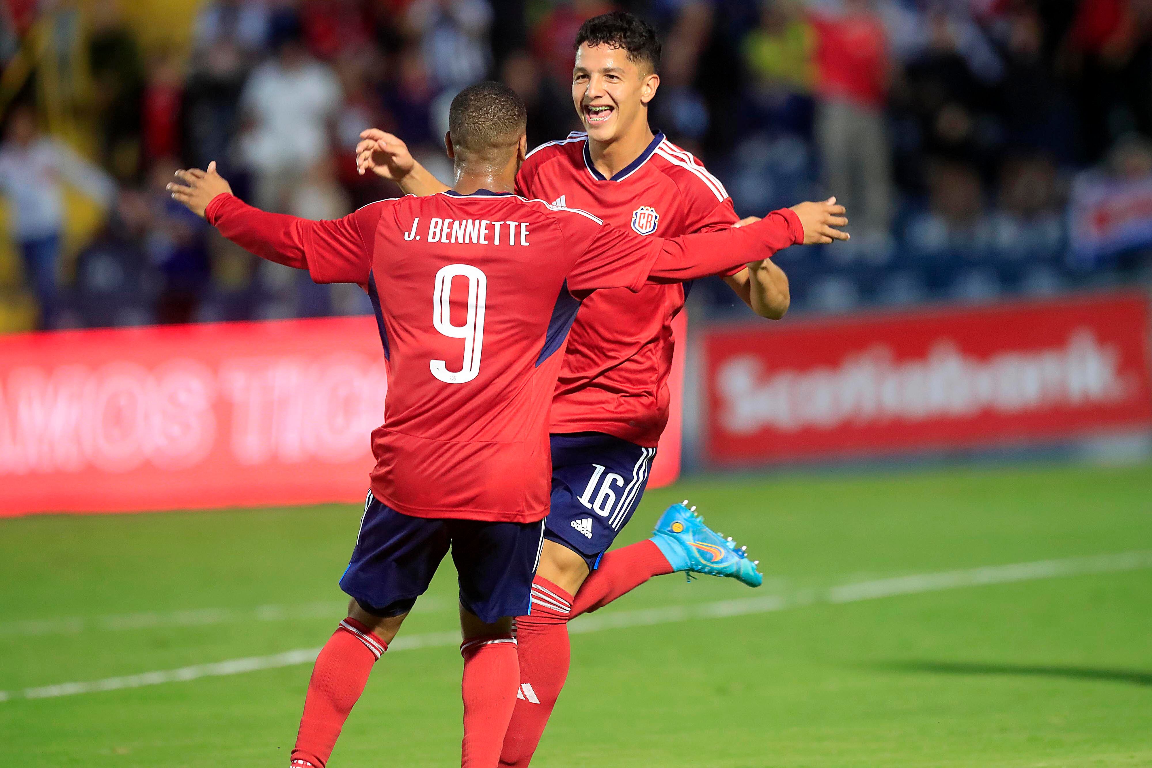 17/10/2023 Estadio Fello Meza, Cartago. La Selección Nacional Sub-23 enfrentó este martes por la tarde a su similar de Colombia, en el segundo encuentro de fogueo entre ambas selecciones en suelo tico.
