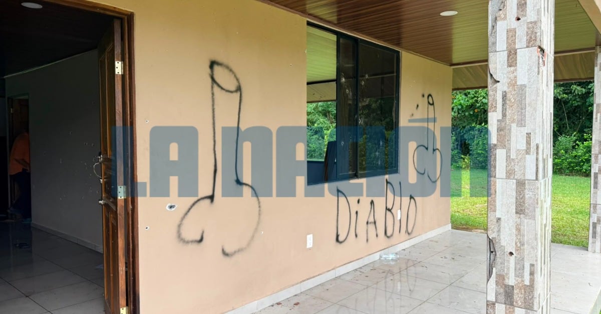 Desconocidos vandalizaron la vivienda donde el viernes capturaron a Alejandro Arias Monge, alias Diablo, en San Bernardino de Horquetas, Sarapiquí.