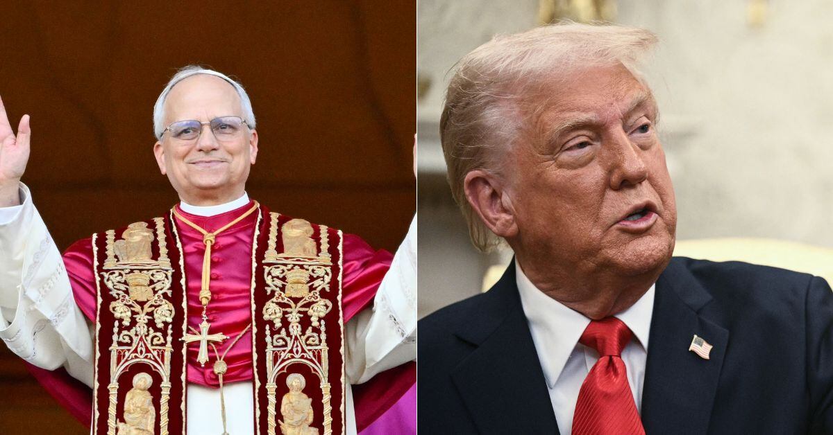 En la imagen León XIV y Donald Trump