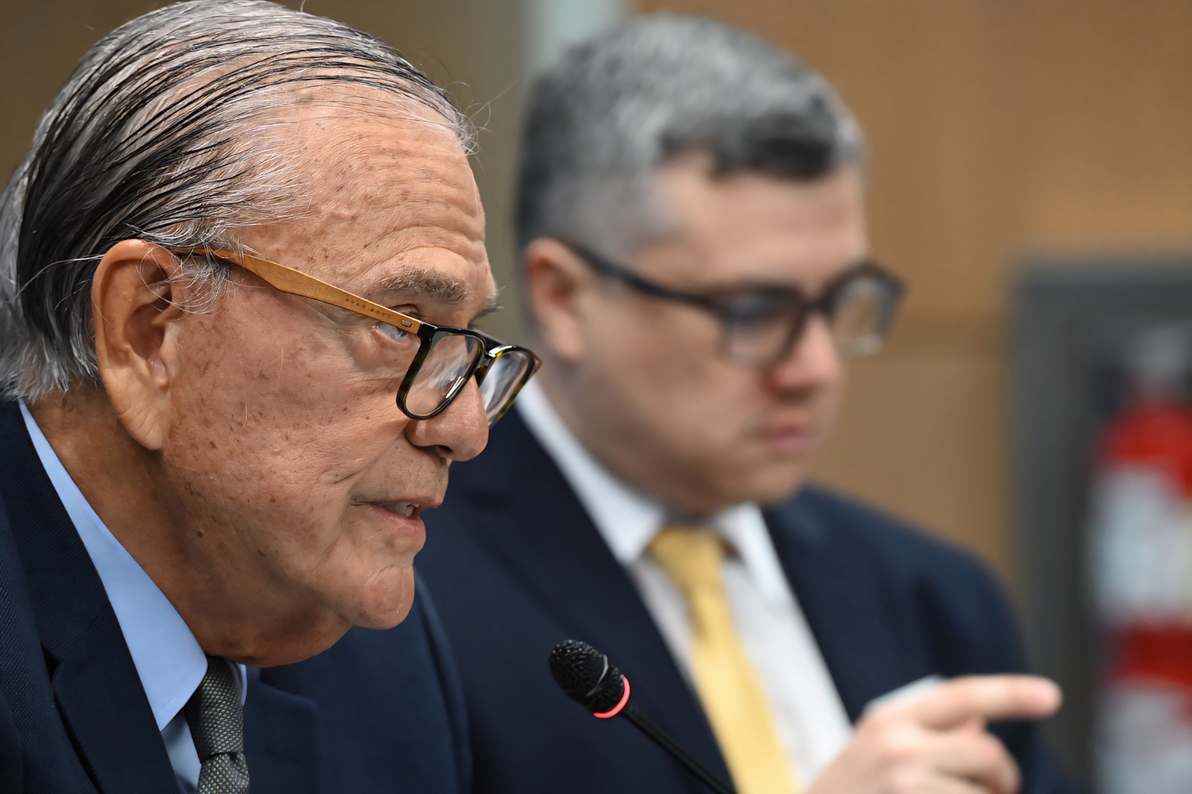 10 de julio del 2025. 13:00 hrs. Asamblea Legislativa. La Junta Directiva del Banco Nacional nombrada en días recientes por el gobierno de Rodrigo Cháves comparece ante la Comisión de Control de Ingreso y Gasto. Maximiliano Alvarado Ramírez (presidente), Noylin Cruz Suárez (vicepresidenta), Rolando Saborío Jiménez (secretario) y los directores María Brenes Quesada, María del Milagro Solórzano León, Anabelle Chaves Soto y Randall Monge Saborío. Foto: Albert Marín.