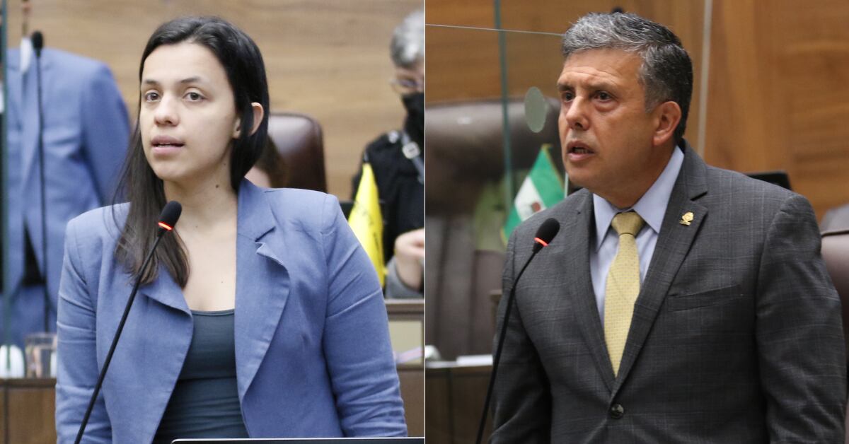 La diputada frentamplista, Sofía Guillén, y el liberacionista, Óscar Izquierdo, condenaron los intentos por impedir el trabajo de la prensa que cubre la Asamblea Legislativa. Foto: Archivo