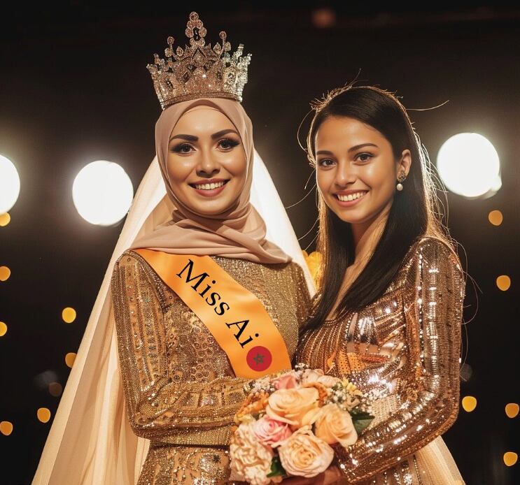 Kenza Layli, modelo de inteligencia artifical de Marruecos, fue la ganadora del concurso Miss AI.