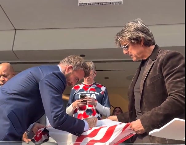 Tom Cruise y David Beckham se robaron el show en el partido Estados Unidos vs. Paraguay