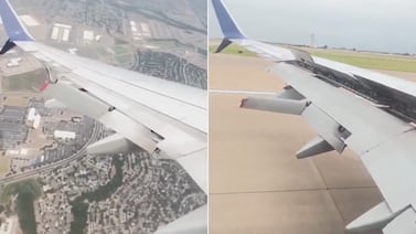 Terror en el aire: pasajera captó en video el fallo en el ala de un Boeing 737 en pleno vuelo