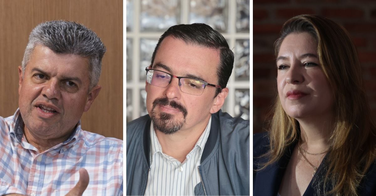 Álvaro Ramírez, José María Villalta y Claudia Dobles