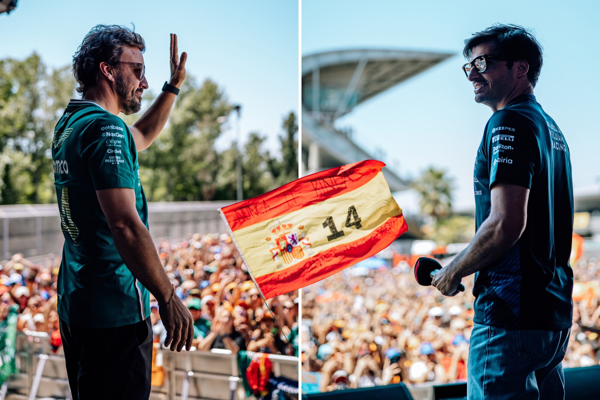 Fernando Alonso y Carlos Sainz en GP de España