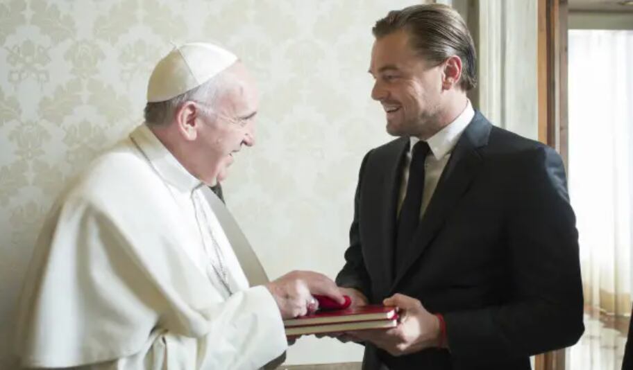 Papa Francisco con Leonardo DiCaprio.