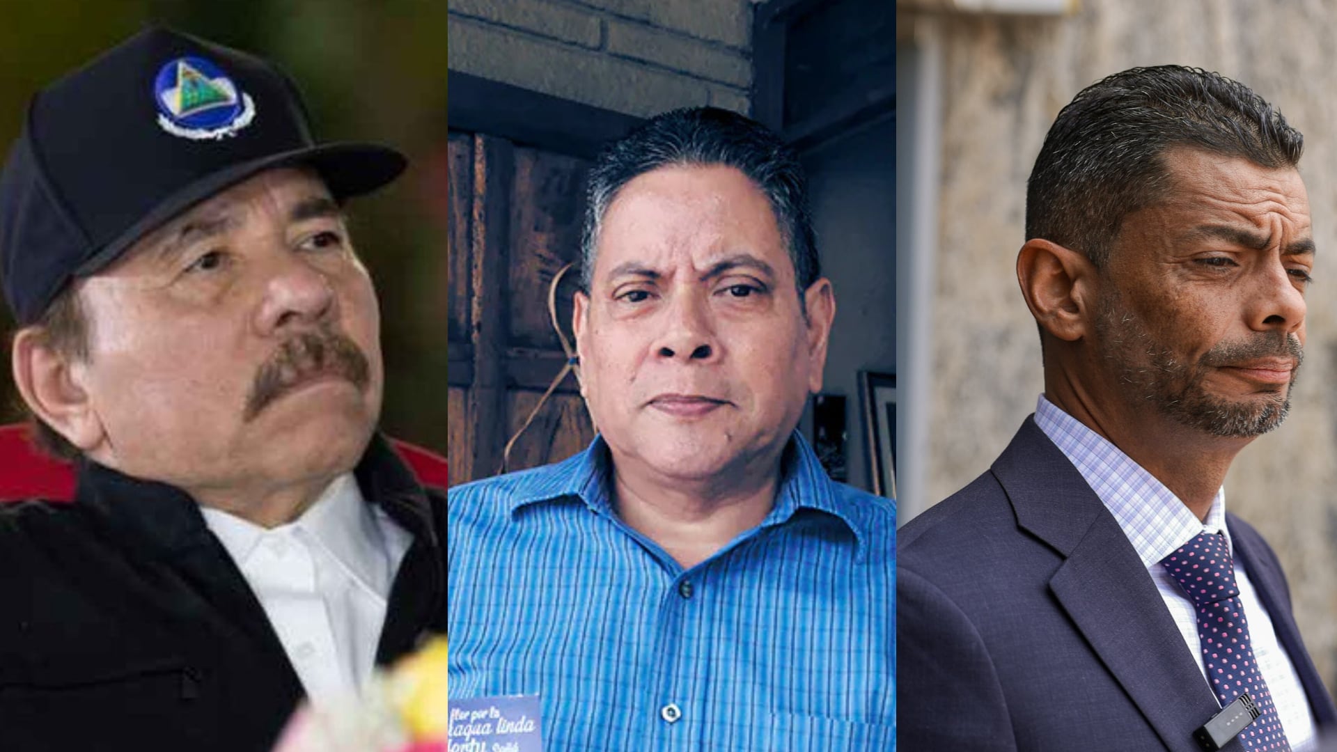 Daniel Ortega, Roberto Samcam y Carlo Díaz