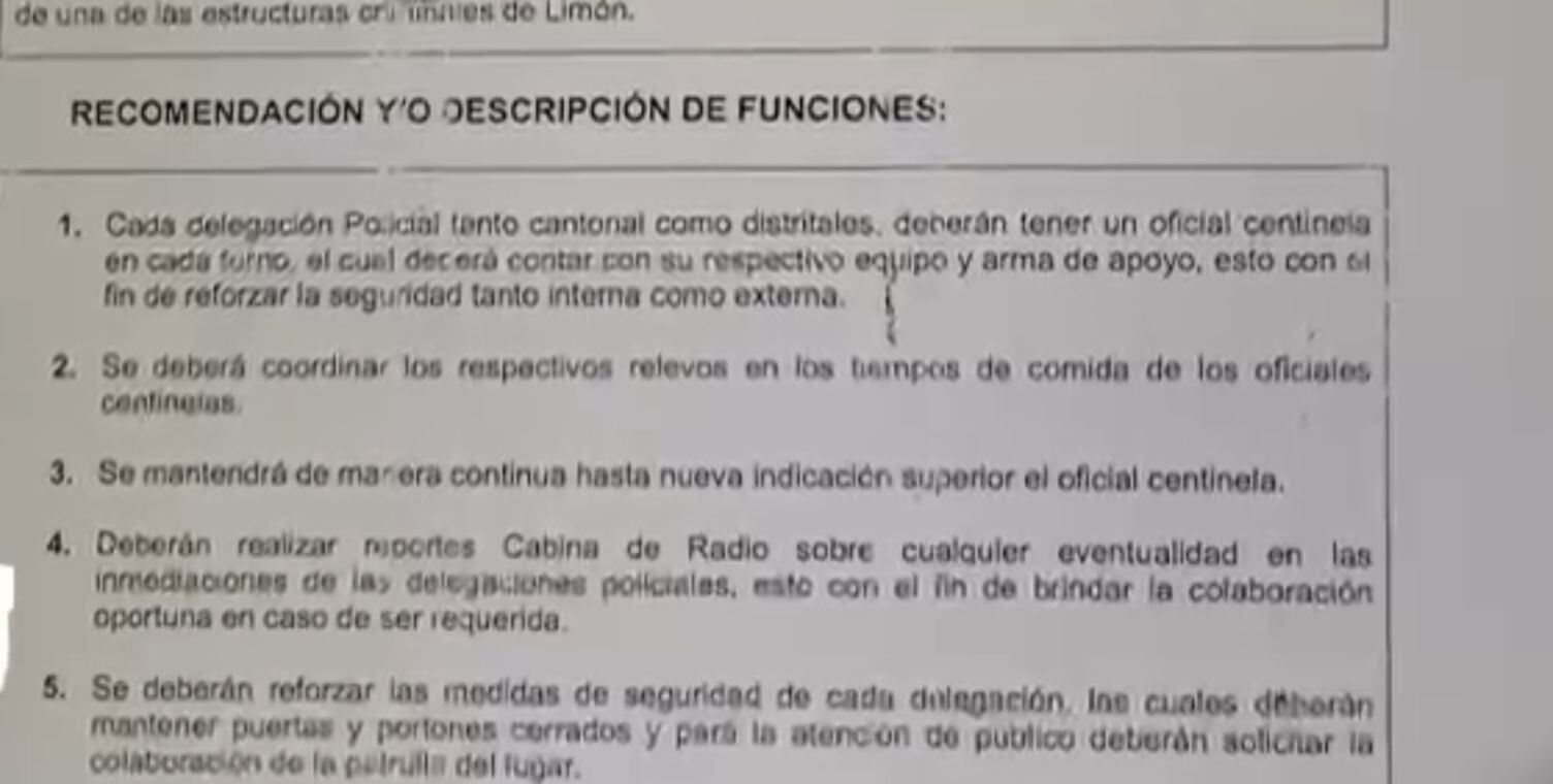 Amenazas delegaciones de Limón