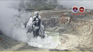 Lago del volcán Poás está a punto de secarse y eso aumenta pequeñas erupciones y salida de gases