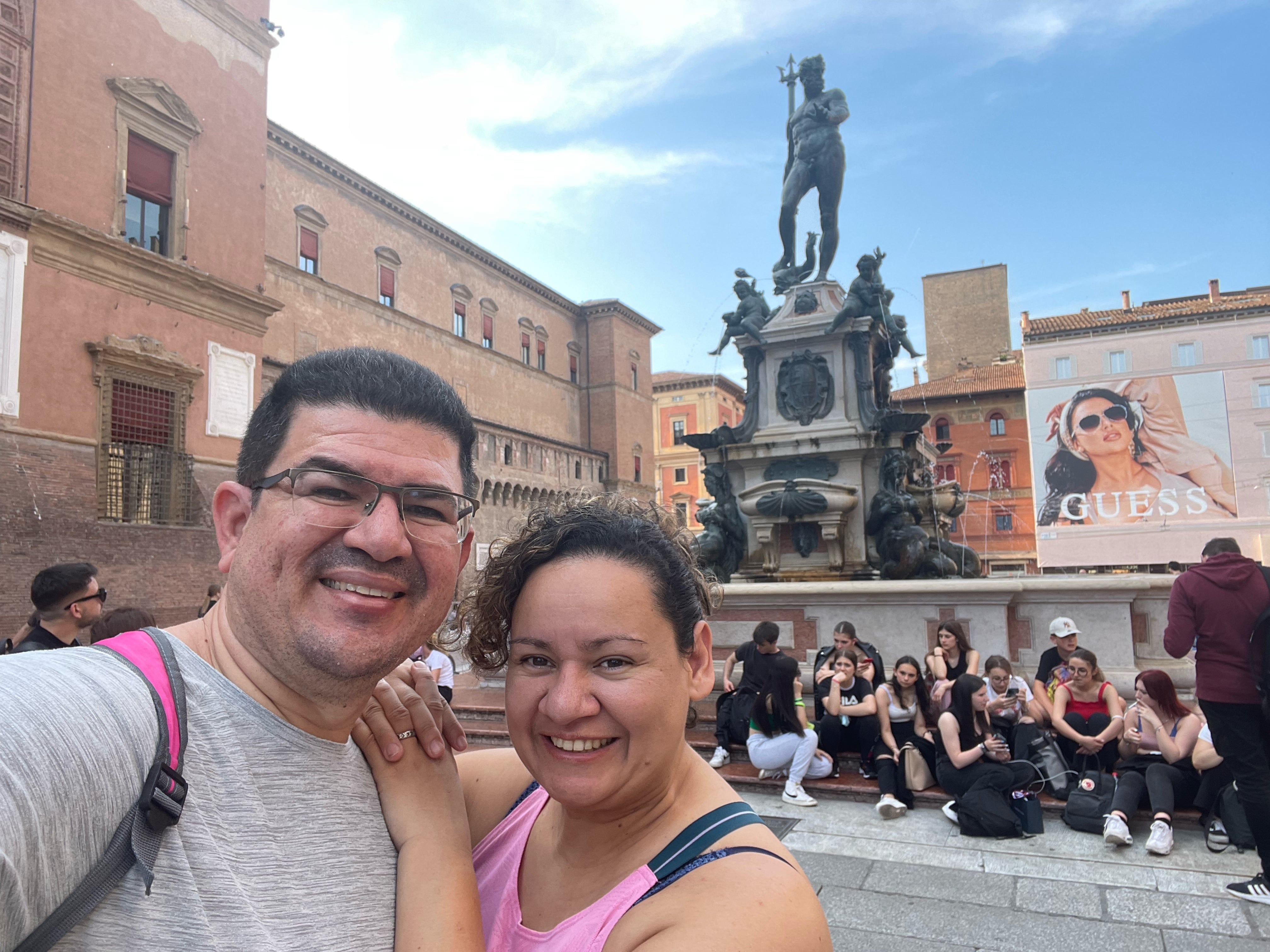 Centro histórico de Bolonia, Italia.