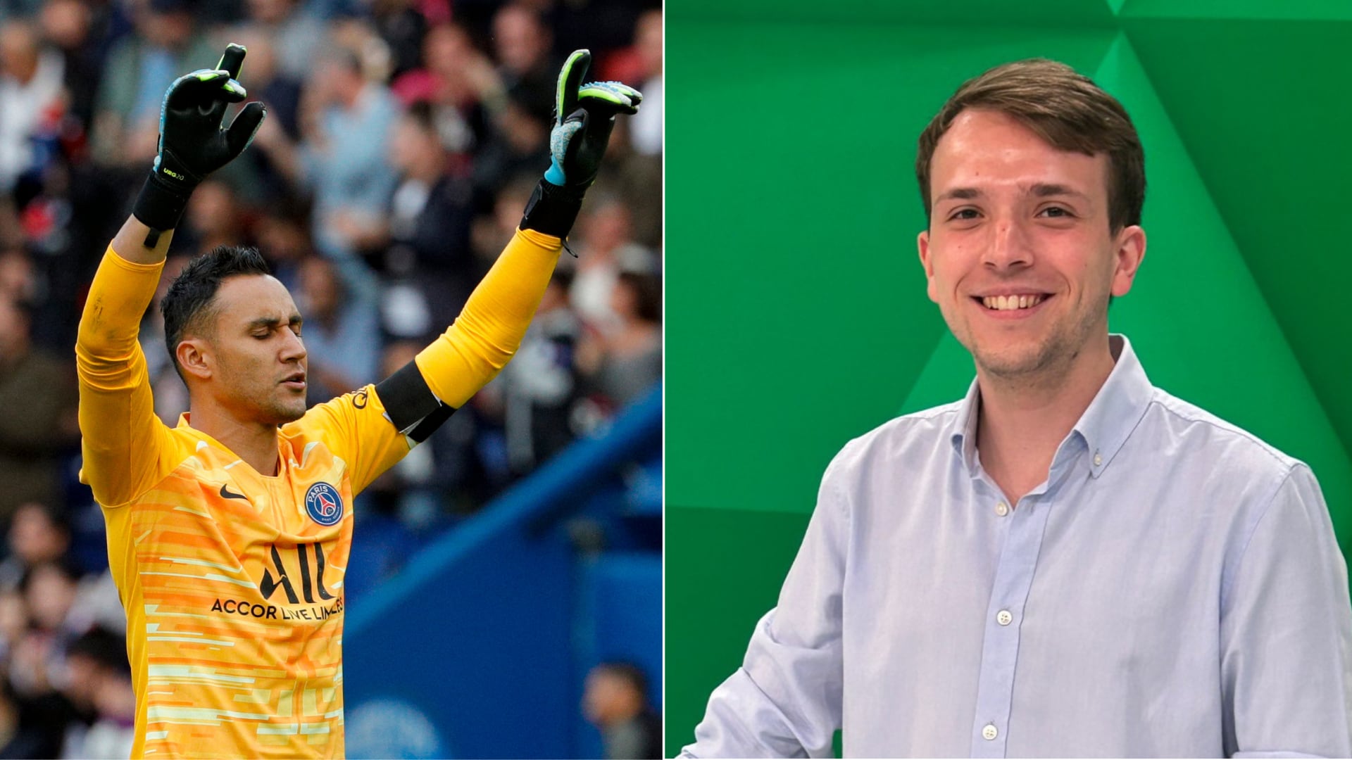 El periodista español Iker Ruiz del Barco rinde homenaje en video al portero costarricense Keylor Navas, quien aparece celebrando con la camiseta del PSG; la publicación se viralizó en redes sociales por su mensaje emotivo y su reconstrucción de la carrera del arquero.