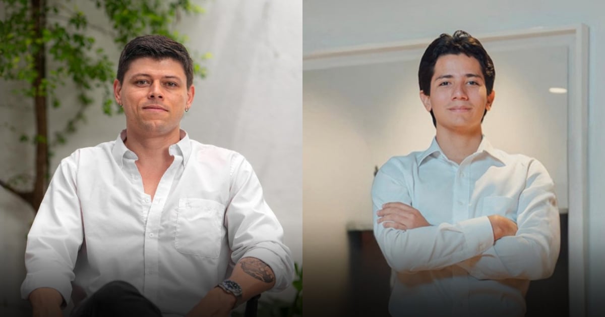 Pedro Gutiérrez, fundador de Avify, plataforma que convierte WhatsApp en una tienda en línea automatizada y Alejandro Zamora creador de Neural Coders y su marco AI Evolution para adopción responsable de IA.