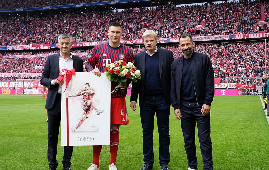 Niklas Süle en su despedida con el Bayern Múnich en 2022