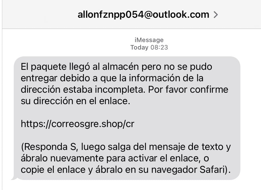 Estas estafas, de tipo phishing, recurren al envío de un SMS, un correo electrónico o el uso de un sitio web falso con el objetivo de obtener información confidencial de las personas. (Foto: cortesía Correos de Costa Rica)