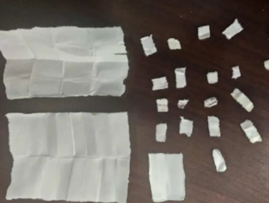 Papel impregnado con fentanilo está matando a reclusos en Chicago. Foto:Oficina del Sheriff del Condado de Cook