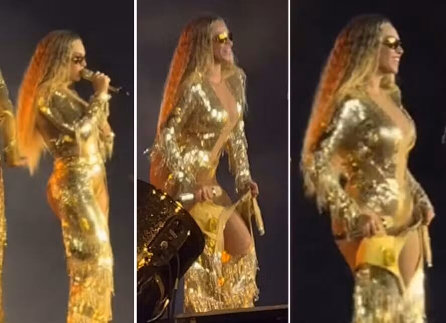 Un error en el vestuario sorprendió a Beyoncé durante un concierto en Londres. El momento se hizo viral en redes sociales.