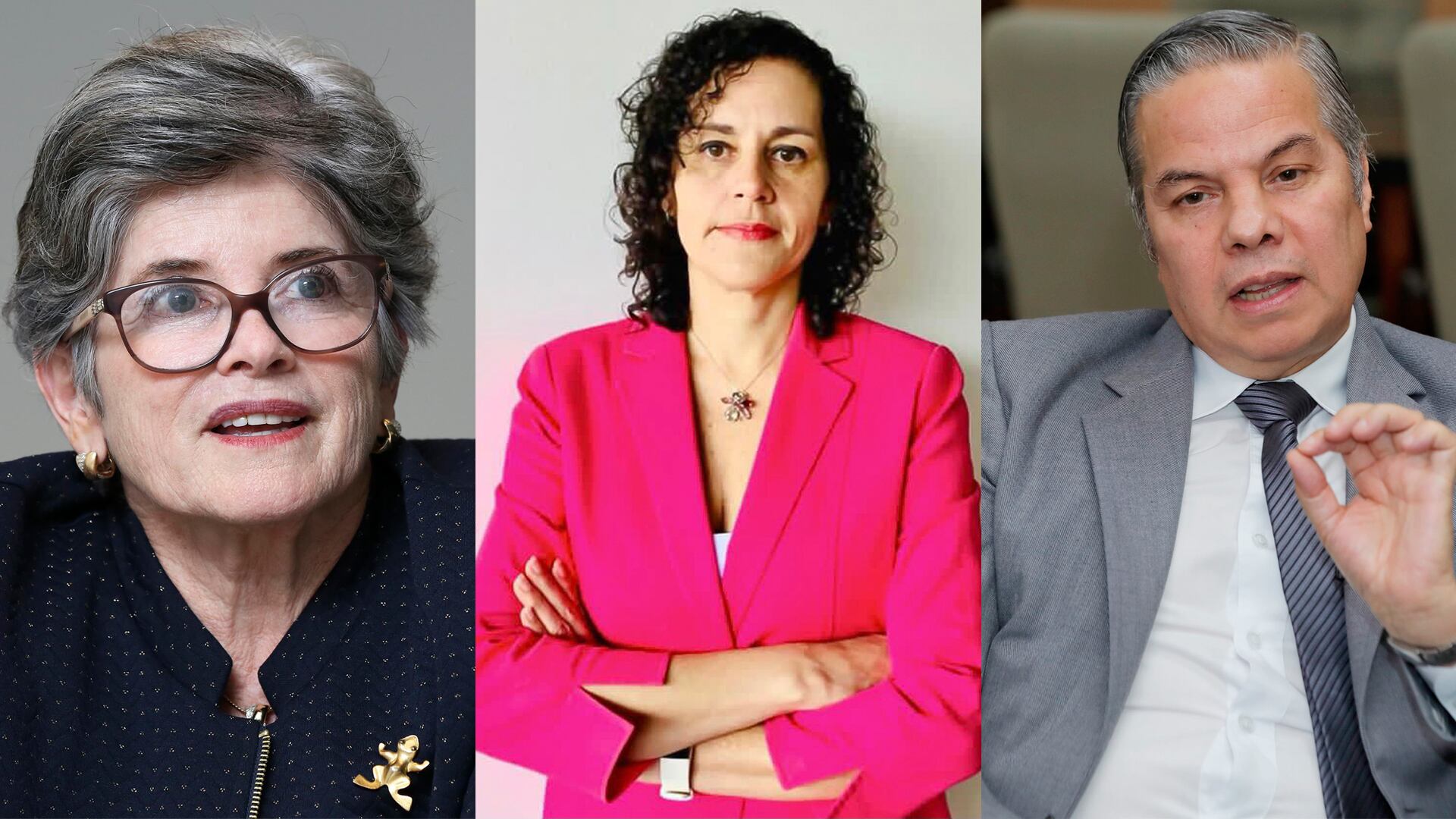 Los altos mandos de la Sugef y el Banco Central están en medio de un conflicto que escaló a una denuncia penal. En la imagen aparecen la superintendenta General de Entidades Financieras, Rocío Aguilar (izquierda), la gerente general del Banco Central, Hazel Valverde (centro) y el presidente del Banco Central, Róger Madrigal.