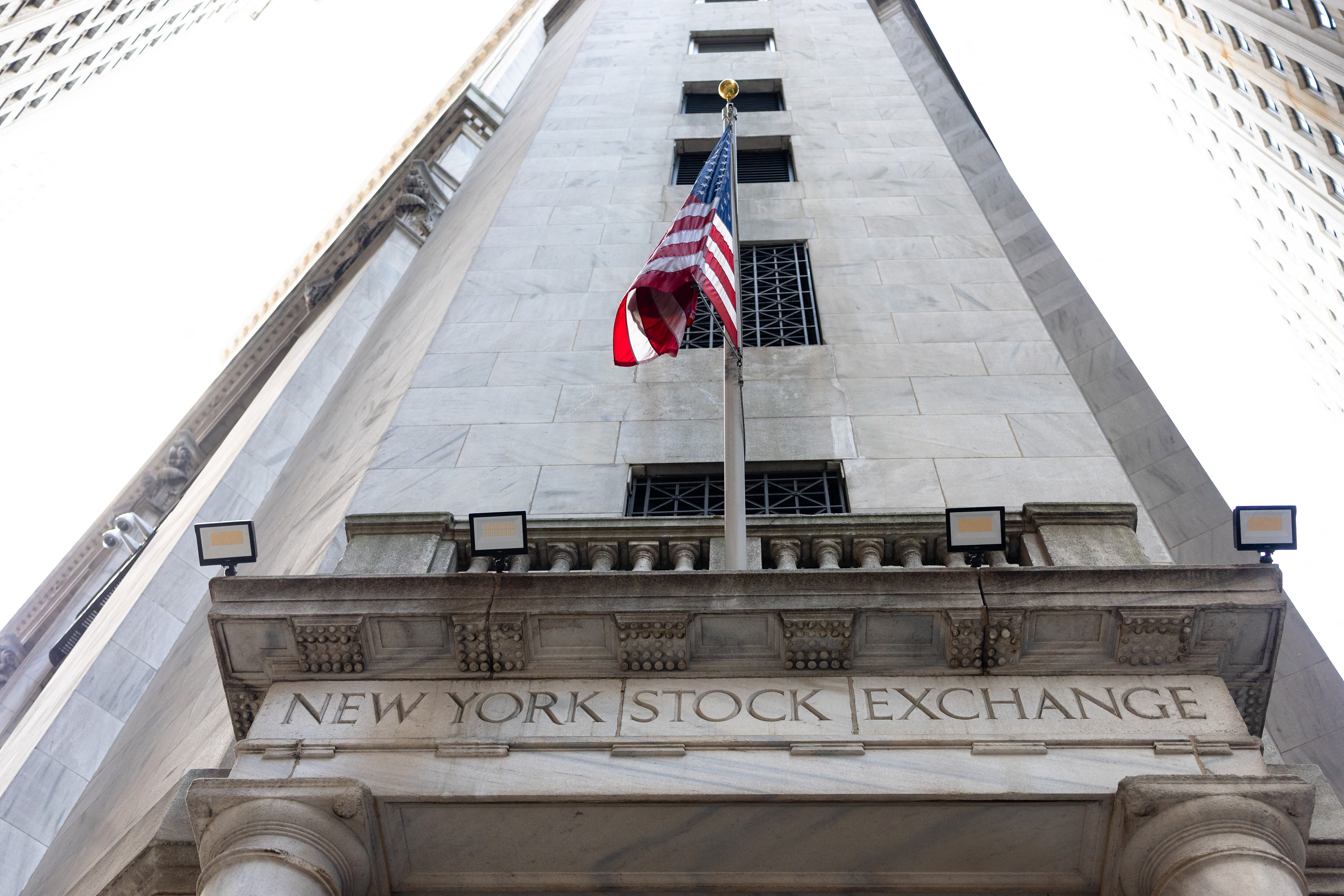 NEW YORK, NEW YORK - APRIL 01: The New York Stock Exchange is seen during morning trading on April 01, 2025 in New York City. Stocks opened up low as the market reacts to tomorrow�s expected proposal by U.S. President Donald Trump for a round of new tariffs on most imports to the United States, which the president has dubbed �Liberation Day.� China, Japan, and South Korea have agreed to respond to U.S. tariffs jointly. Michael M. Santiago/Getty Images/AFP (Photo by Michael M. Santiago / GETTY IMAGES NORTH AMERICA / Getty Images via AFP)