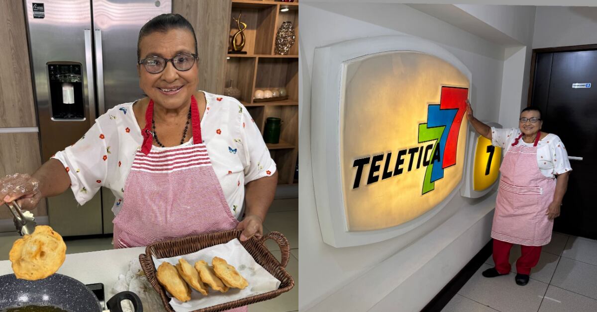 Doña Rosa, tía de Nancy Dobles, cocinó sus pastelitos durante el programa y tuvo un recorrido en el canal.