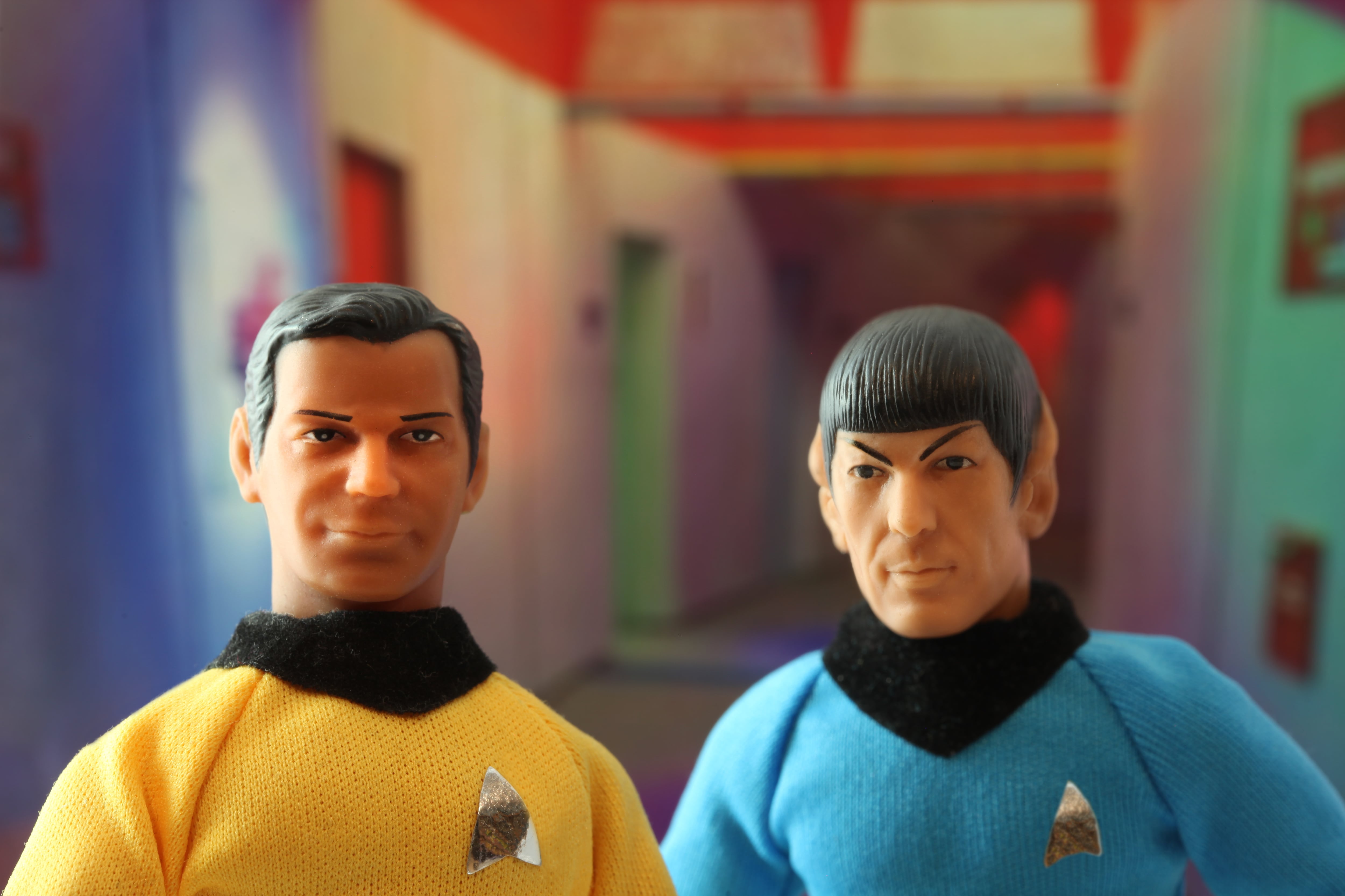 Escena de Star Trek. Capitán James T. Kirk y Mr. Spock