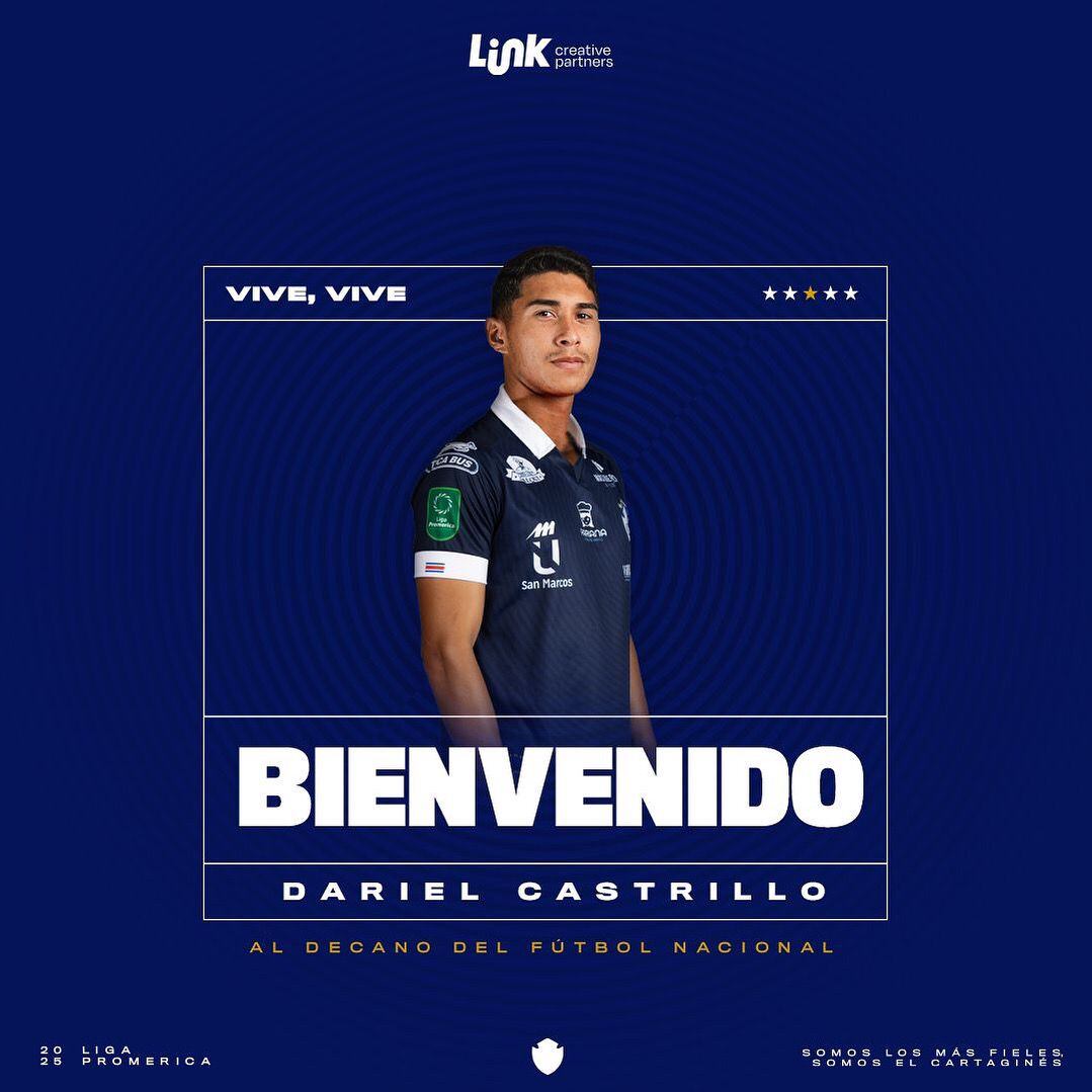 El extremo Dariel Castrillo es el nuevo jugador del Cartaginés. Prensa CSC.