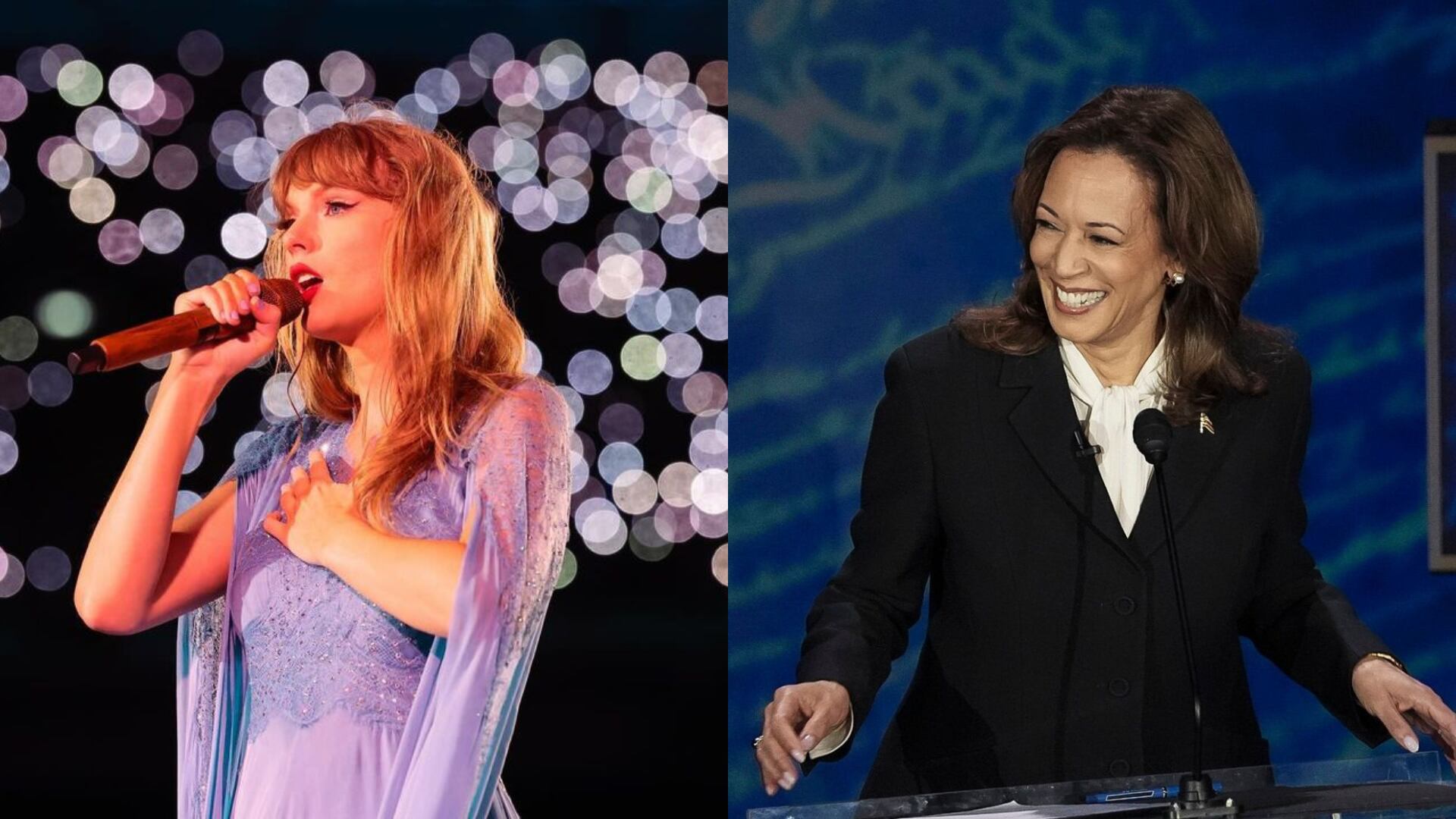 Taylor Swift y Kamala Harris