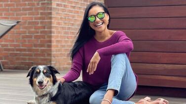 Benny, el perro de Nancy Dobles, fue el espectador más privilegiado del Festival de la Luz: véalo aquí