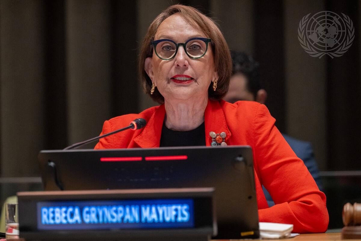 La costarricense Rebeca Grynspan participó en una audiencia pública ante la Asamblea General de la ONU como parte del proceso de elección de la Secretaría General.